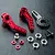 MST Red Aluminium & Carbon Fibre Steering Assembly Set 210589R