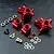 MST Red Aluminium Rear Hub Set 210620R