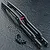 MST carbon fibre upper deck set featuring two carbon plates, a red aluminium brace, and included screws and washers on a textured black surface.