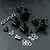 MST Black Aluminium Rear Hub Set 210620BK
