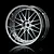 MST 1.9" S-FS LM Off-Set Changeable Silver/Flat Silver Rims 4Pcs 832101FS