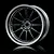 MST 1.9" 21 Off-Set Changeable Flat Silver/Silver Black Rims 4Pcs 102091SBK