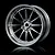 MST 1.9" 21 Off-Set Changeable Flat Silver/Silver Rims 4Pcs 102091S