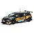 A 1/32 scale Scalextric slot car model of the Honda Civic FK8 Type R, featuring the black and gold BTC Racing livery driven by Josh Cook.