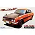 Box art for a Fujimi 1/24 scale Isuzu Bellett model kit featuring an orange and black vintage car.
