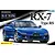 Box art for a Fujimi 1/24 scale Mazda FD3S RX-7 Type RS plastic model kit, featuring a blue sports car on a stylized background.