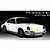 Box art for a Fujimi 1/24 scale 1969 Porsche 911S Coupe model kit featuring a white classic Porsche on a black background.