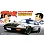 Box art for a Fujimi 1/24 scale Nissan Fairlady 240Z model kit featuring anime-style illustrations of characters and the police car.