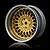 MST 1.9" 501 Off-Set Changeable Flat Silver/Gold Rims 4Pcs 832104GD