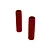 Two red anodized aluminium shock absorber bodies for RC cars, shown against a plain white background.