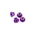 HSP 4mm Purple Aluminium Flanged Nyloc Nuts 4Pcs 102049A