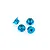 HSP 4mm Blue Aluminium Flanged Nyloc Nuts 4Pcs 102049