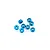 HSP 3mm Blue Aluminium Nyloc Nuts 8Pcs 102048