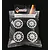 Solaris Mini 32J Slick Rubber Touring Car Tyres on White Rims - Glued Wheels 4Pcs S-M32J0M2W
