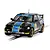 A 1/32 scale Scalextric slot car model of a black and blue Ford Escort Cosworth rally car driven by Rod Birley, featuring racing decals and gold wheels.