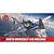 Airfix 1/72 scale North American P-51D Mustang model kit box art showing a P-51D in flight engaging an enemy aircraft.