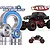 A promotional image for a Plaig RC bearing kit for the HSP Pangolin, featuring several metal ball bearings with blue seals and an HSP Pangolin RC crawler.
