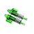 GPM Aluminium 132mm Piggyback Shock Absorbers 2Pcs - Green SB132F/L-G-BK