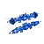 GPM Aluminium Complete Quick Release Front & Rear Axle Set 2Pcs - Blue LMTM1213KIT-B