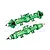 GPM Aluminium Complete Quick Release Front & Rear Axle Set 2Pcs - Green LMTM1213KIT-G
