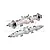 GPM Aluminium Complete Quick Release Front & Rear Axle Set 2Pcs - Silver LMTM1213KIT-S