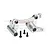 GPM Aluminium Front Steering Assembly - Silver MAK048N-S