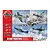 Airfix 1/72 scale D-Day Fighters model kit box art showing four different fighter aircraft in flight over clouds.