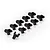 Killerbody Black Aluminium 1/10 Suspension Loop Set 10Pcs   48810