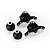 Killerbody Black Aluminium 1/10 Steering Hubs (Knuckle) Set 4Pcs 48809