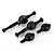 Killerbody 1/10 Black Aluminium Front & Rear Axle Housing Set  48777