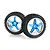 HSP 2.3" Rear Buggy Tyres on Blue Chrome Rims - Wheels 2Pcs 06026A