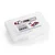 RC Screwz rubber shielded bearing kit for Team XRAY X12 2024 in a clear plastic storage box with a product label.