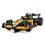 A 1/32 scale Scalextric McLaren MCL36 slot car in orange, black, and light blue livery, featuring the number 4 and sponsor logos.