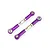 Two purple anodized aluminium RC turnbuckles with silver metal ball ends, isolated on a white background.