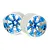 HSP 3.1" Blue Chrome Truck Rims 2Pcs 08008A