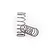 Two grey metal coil springs for RC car suspension, one standing upright and one lying horizontally on a white background.