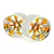 HSP 3.1" Orange Chrome Truck Rims 2Pcs 08008B