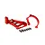 Traxxas red anodized aluminium motor mount assembly with mounting hardware on a white background.