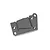 A grey anodized aluminium motor plate for Traxxas RC vehicles, featuring mounting holes and a row of adjustment holes.