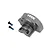 Traxxas grey aluminium gear cover with two mounting screws on a white background.