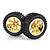 HSP 2.8" Off Road Tyres on Orange Chrome Rims - Wheels 2Pcs 08010B