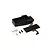 Kyosho black radio box set including the main plastic housing, lid, and various mounting hardware components on a white background.