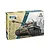 Italeri 1/35 scale Pz.Kpfw VI Tiger I Ausf.E plastic model kit box featuring artwork of a Tiger tank in a battlefield setting.