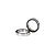 Two rubber shielded ball bearings for RC vehicles, one lying flat and one standing upright against a white background.