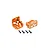 Traxxas Orange Aluminium Front & Rear Motor Mounts 2Pcs w/ Pins 7760-ORNG