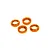 Traxxas Orange Aluminium GTX Shock Adjusting Nuts w/ O-Rings 7767-ORNG
