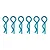 Team Associated Blue Short Body Clips 6Pcs 1736