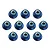 Factory Team Blue Aluminium 3mm Flanged Nyloc Nuts 10Pcs 25392