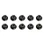 Factory Team Black Aluminium 3mm Flanged Nyloc Nuts 10Pcs 25612