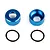 Factory Team Blue Aluminium Shock Bottom Caps w/ O-Rings 2Pcs 31327